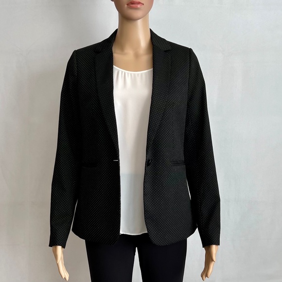 Willow and Thread Black & White Dark Academia One-Button Blazer, Size 6 - Picture 5 of 8